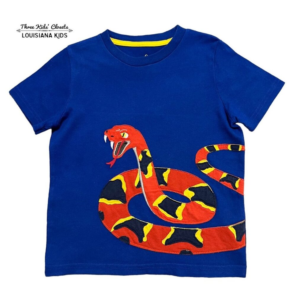 Mini Boden 3-4Y Snake Appliqué Shirt